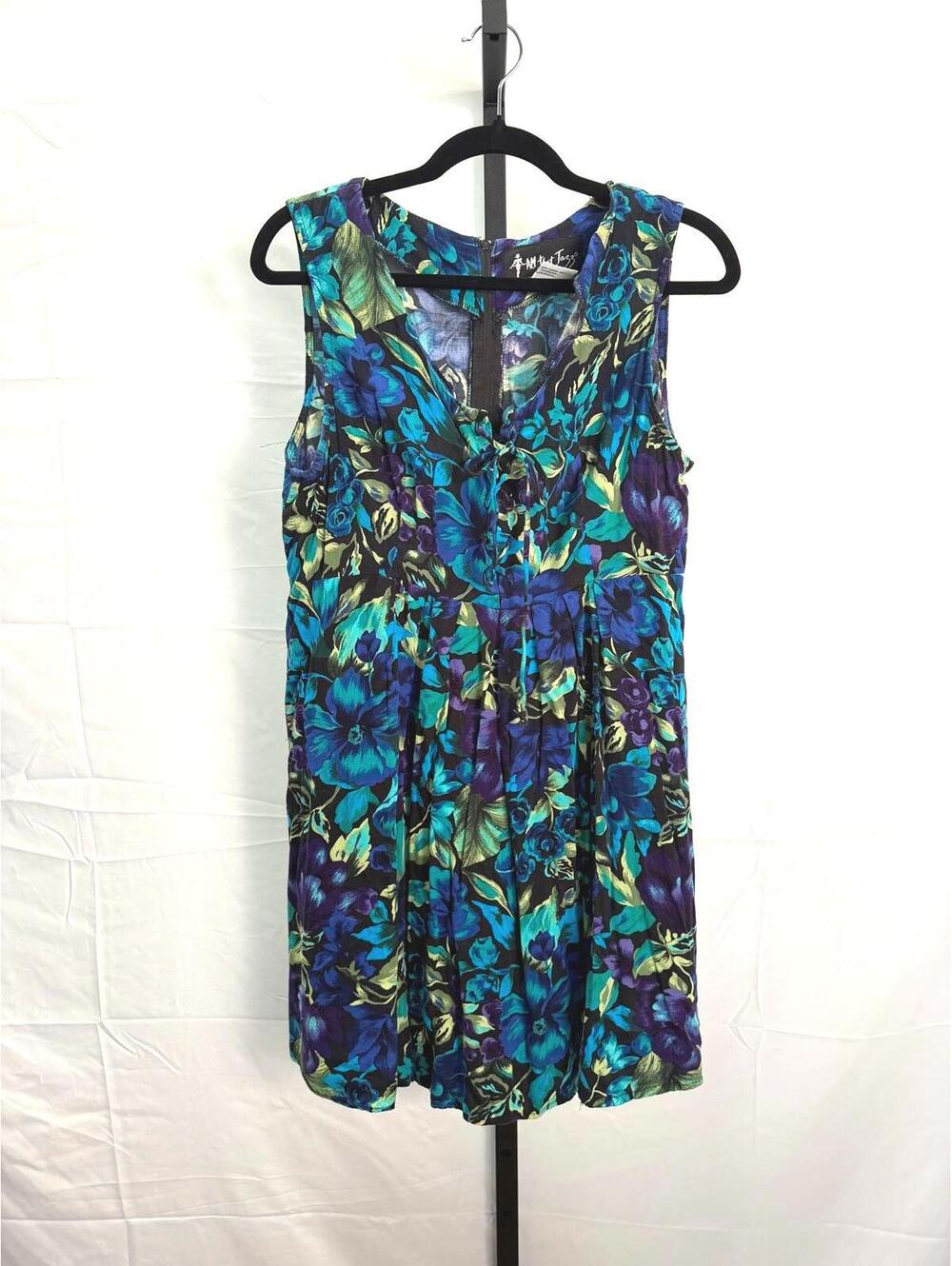 90s All that Jazz 13/14 Sleeveless Floral Print Women's Dress